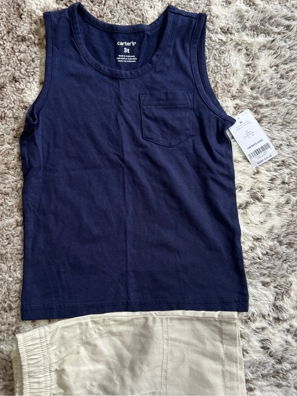 Carter’s Boys 3T Summer Tank Top & Shorts Outfit Bundle 4 Pieces NWT